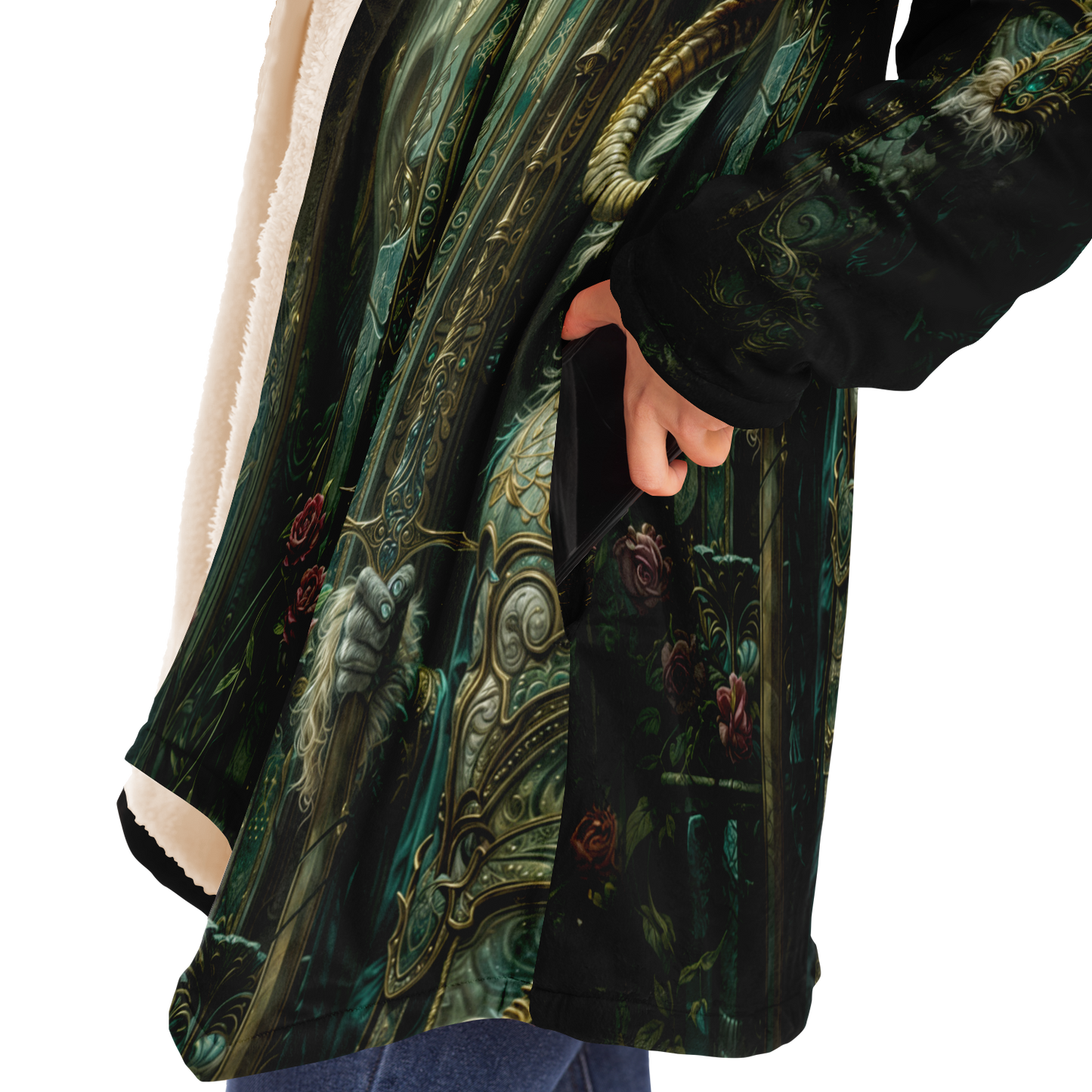 Emerald Oathkeeper Microfleece Cloak