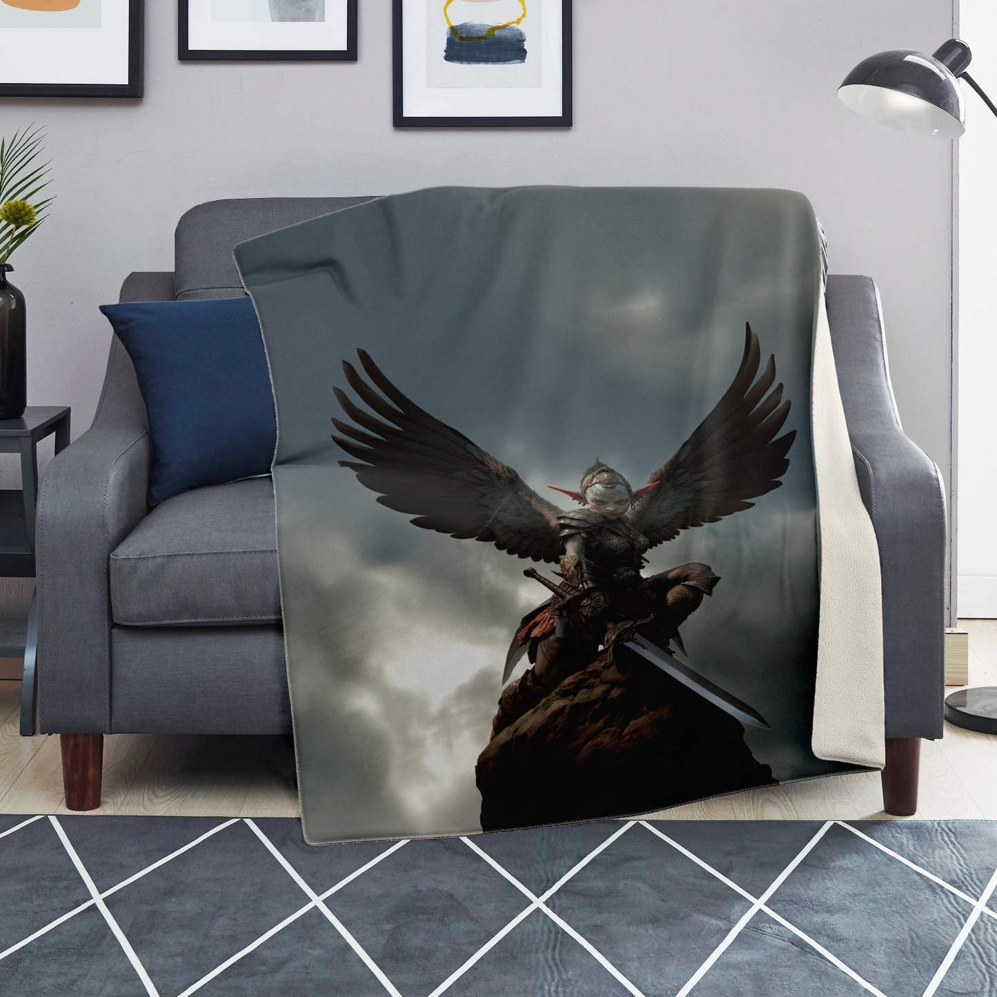 Goblin Harpy Queens Gaurd Premium Microfleece Blanket