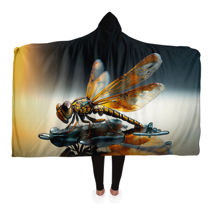 Amber Dragonfly Hooded Blanket