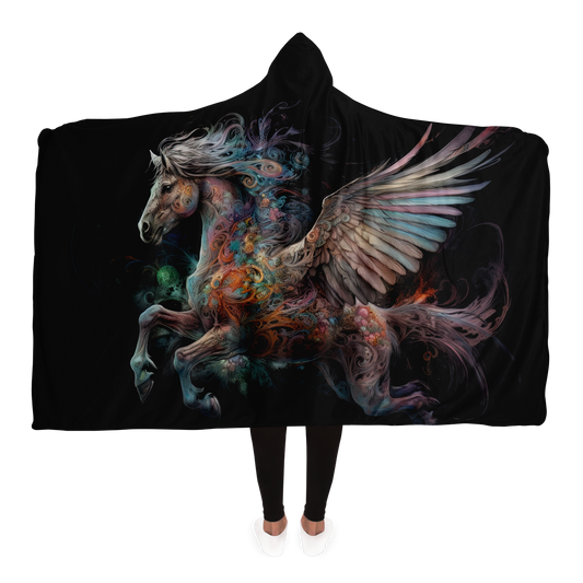 Rainbow Pegasus Hooded Blanket