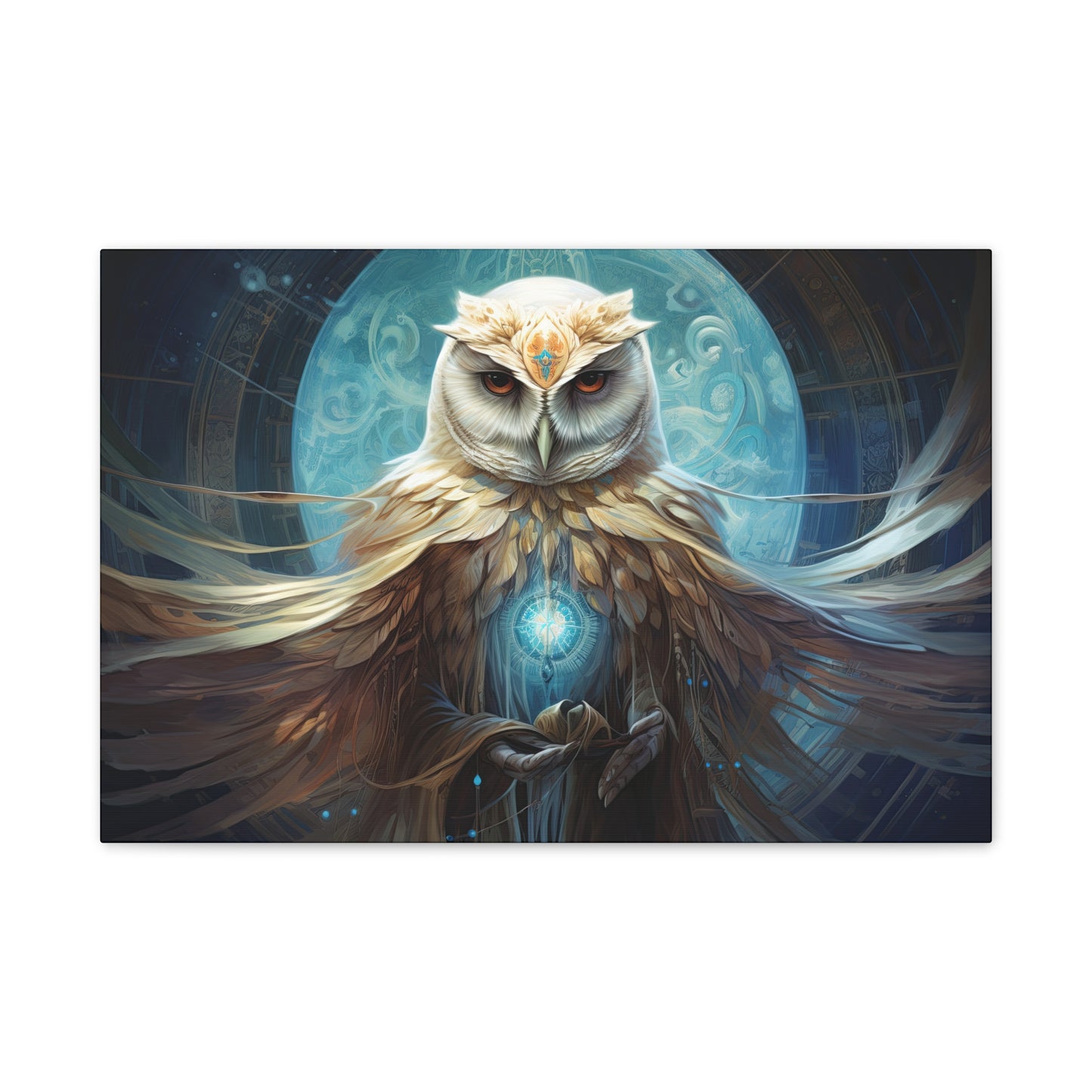 "Owl Deity"  Canvas Stretched, 0.75" - Print