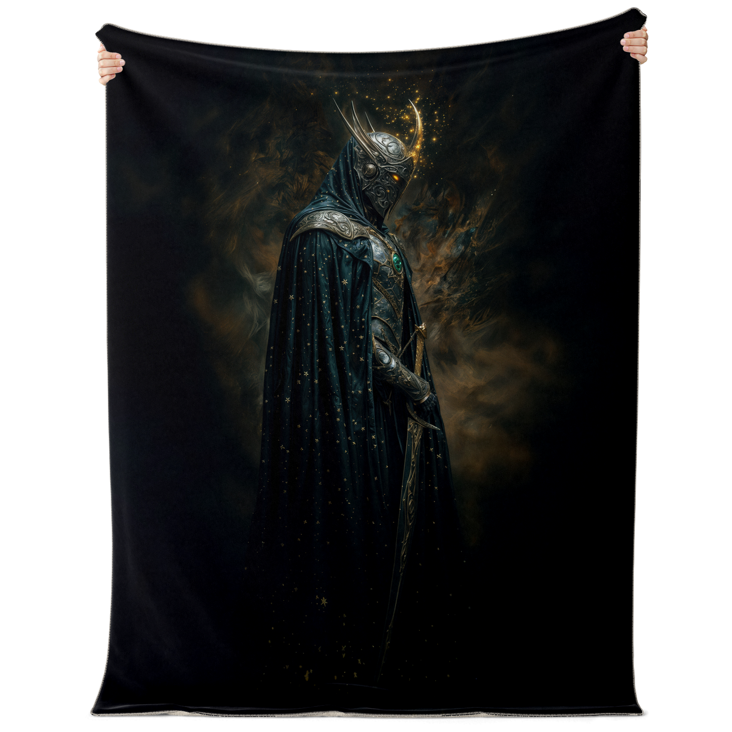 Shadows Of The Eternal Knight Premium Microfleece Blanket