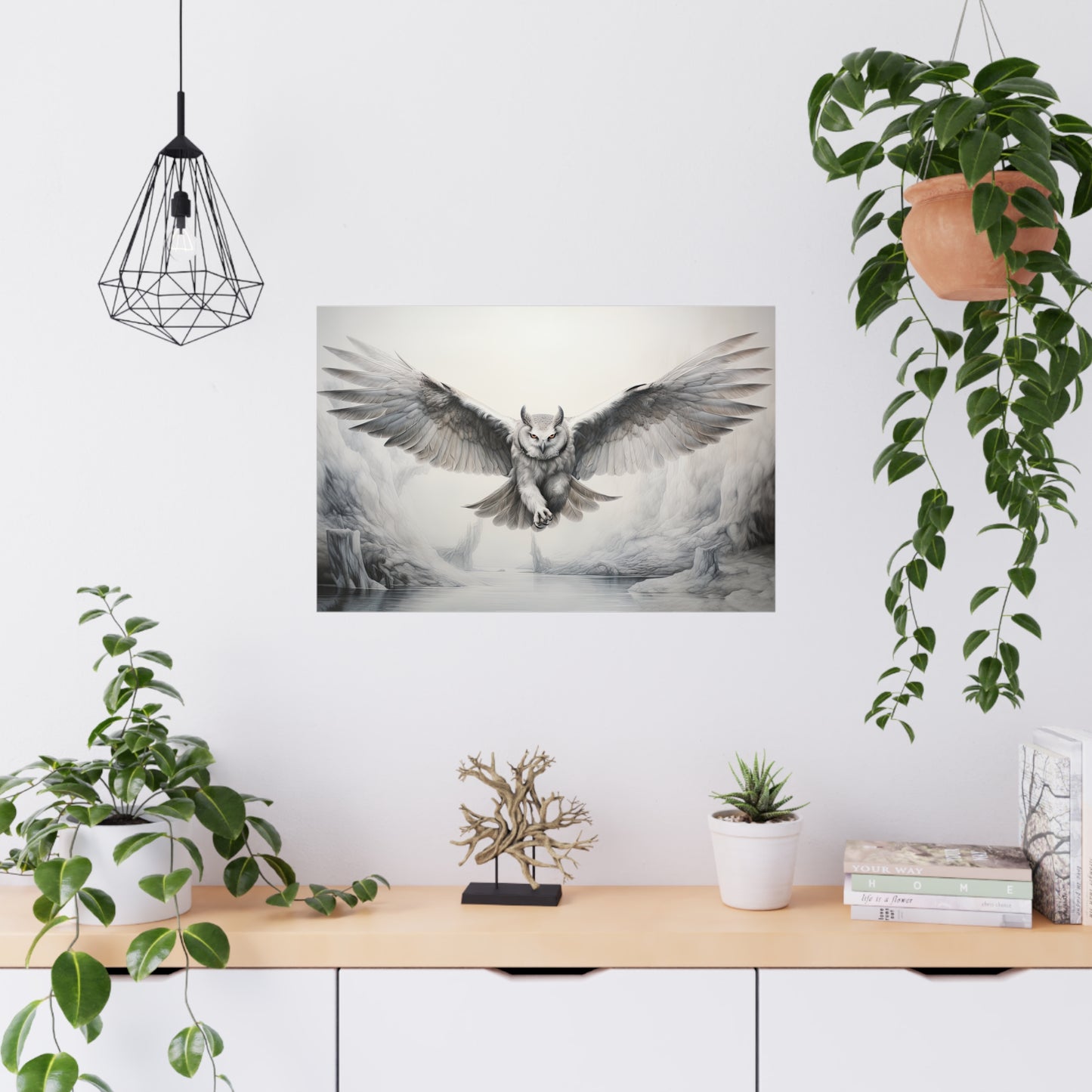 "Snowdrift Owl" Poster - Print