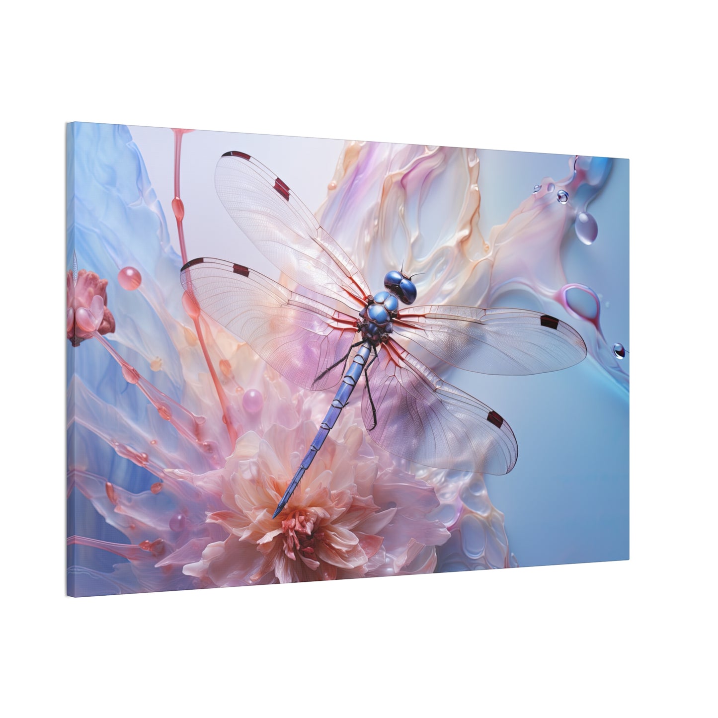 "Indigo Glider Dragonfly"  Canvas Stretched, 0.75" - Print