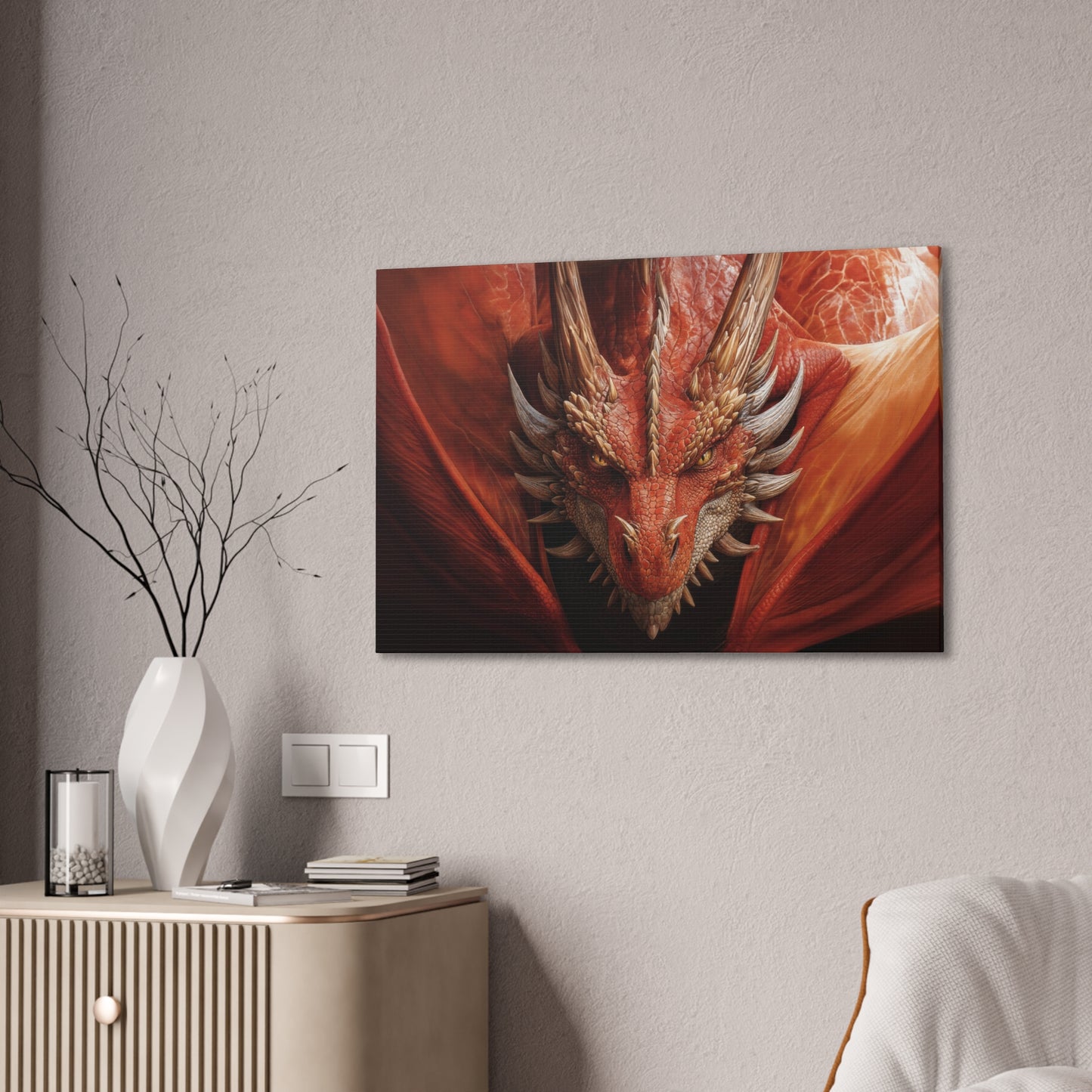 "Fiery Gaze"  Canvas Stretched, 0.75" - Print