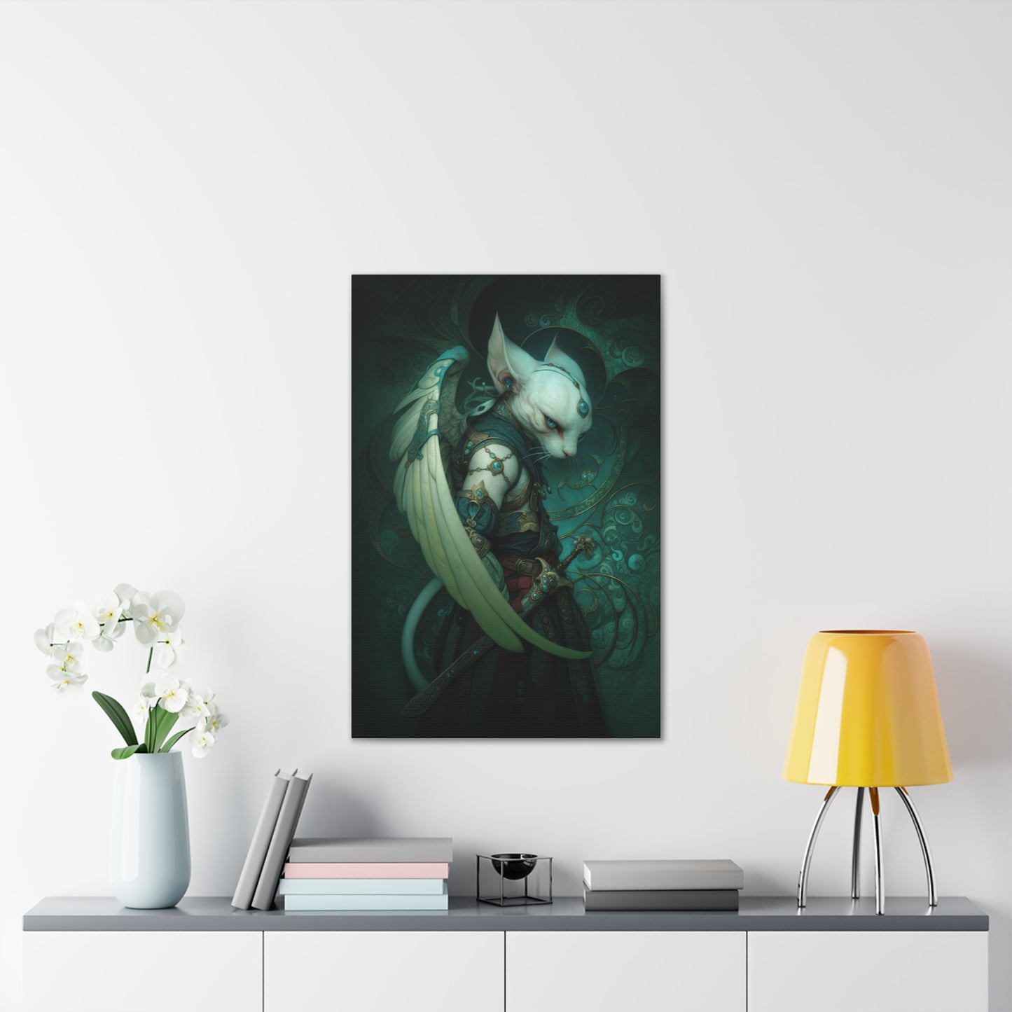 "Feline Protector Of The Veil" Canvas Stretched, 0.75" - Print