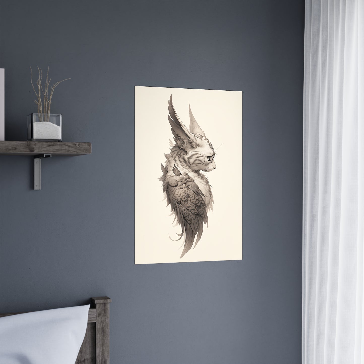 "Wing Eared Cat" Poster - Print