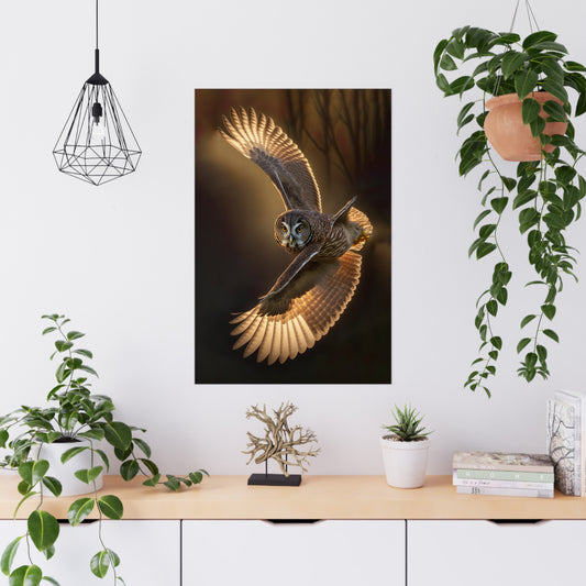 "Aerial Twister Owl" Poster - Print