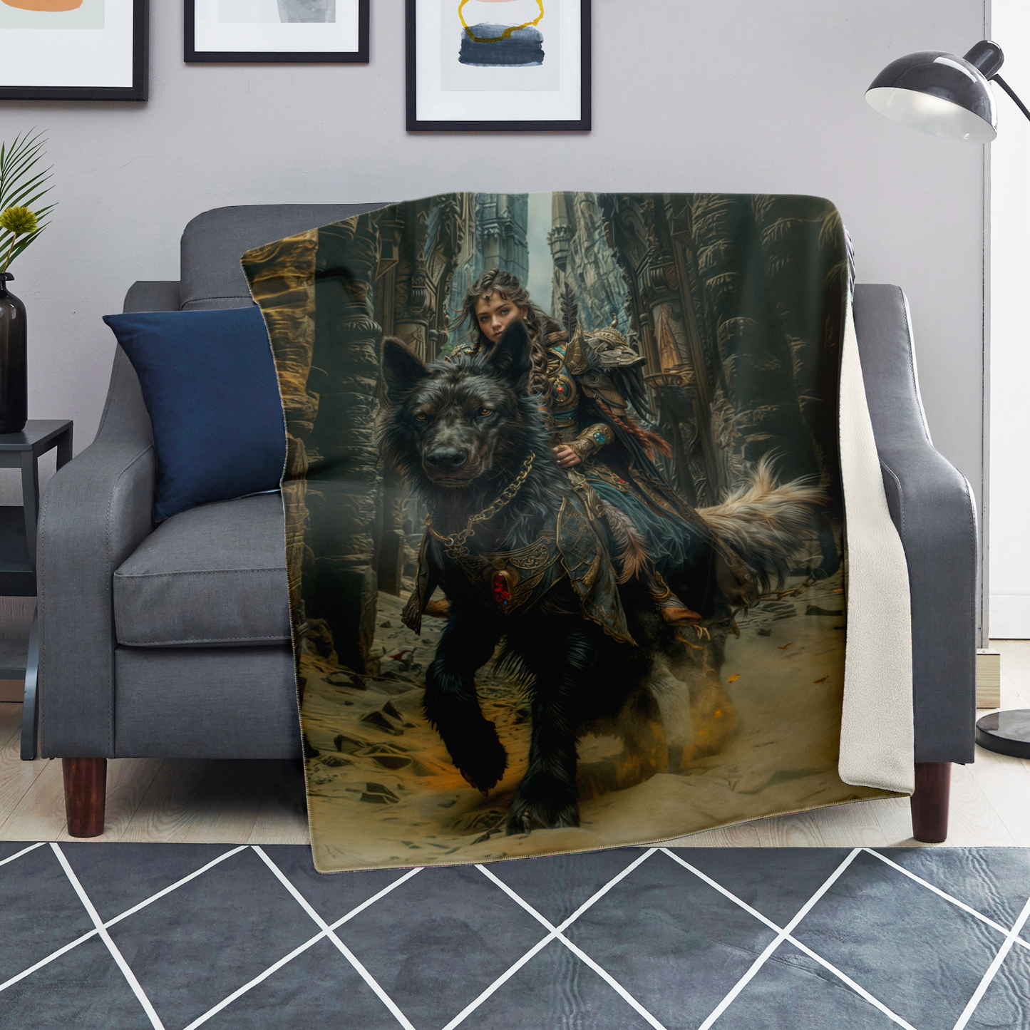 Midnight Rider Premium Microfleece Blanket