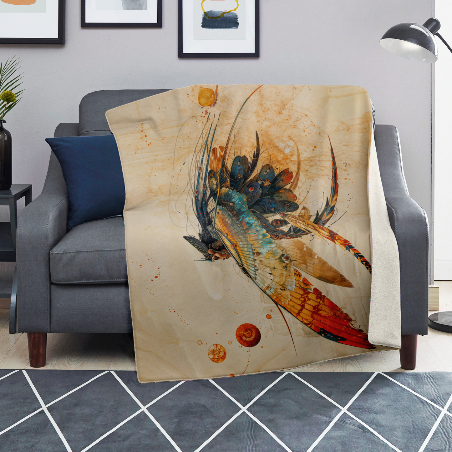 Feather Fae Divebomb Premium Microfleece Blanket