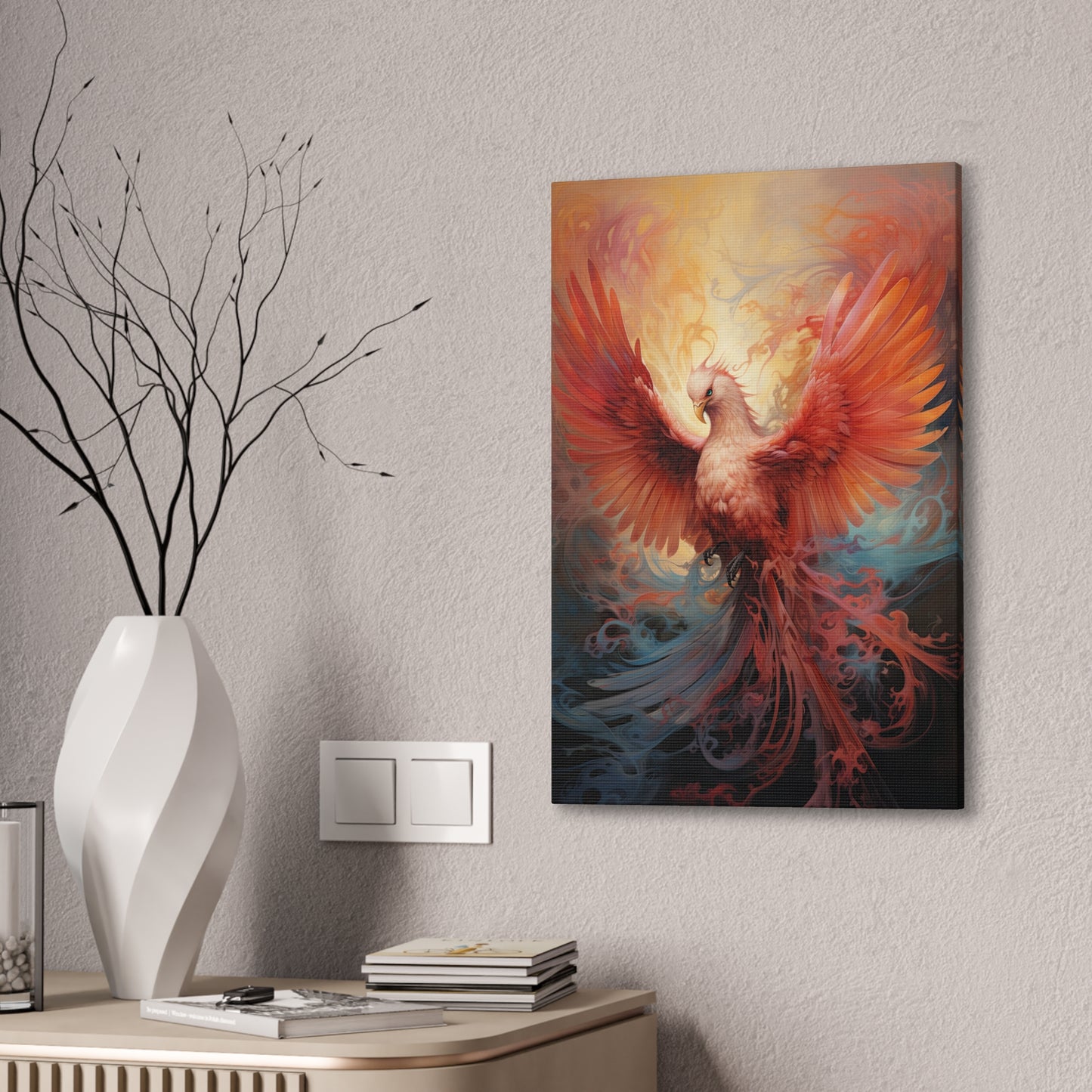 "Fluid Phoenix Dreaming" Canvas Stretched, 0.75" - Print