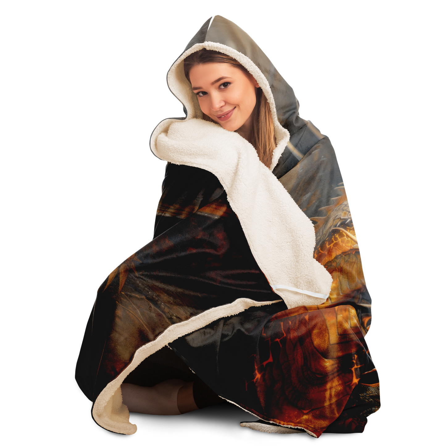 Fireheart - Grandfather Dragon Hooded Blanket