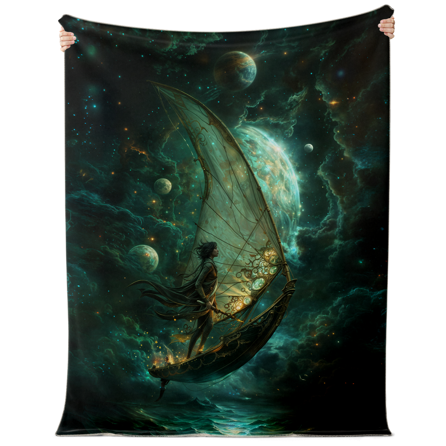 Astral Navigator Premium Microfleece Blanket