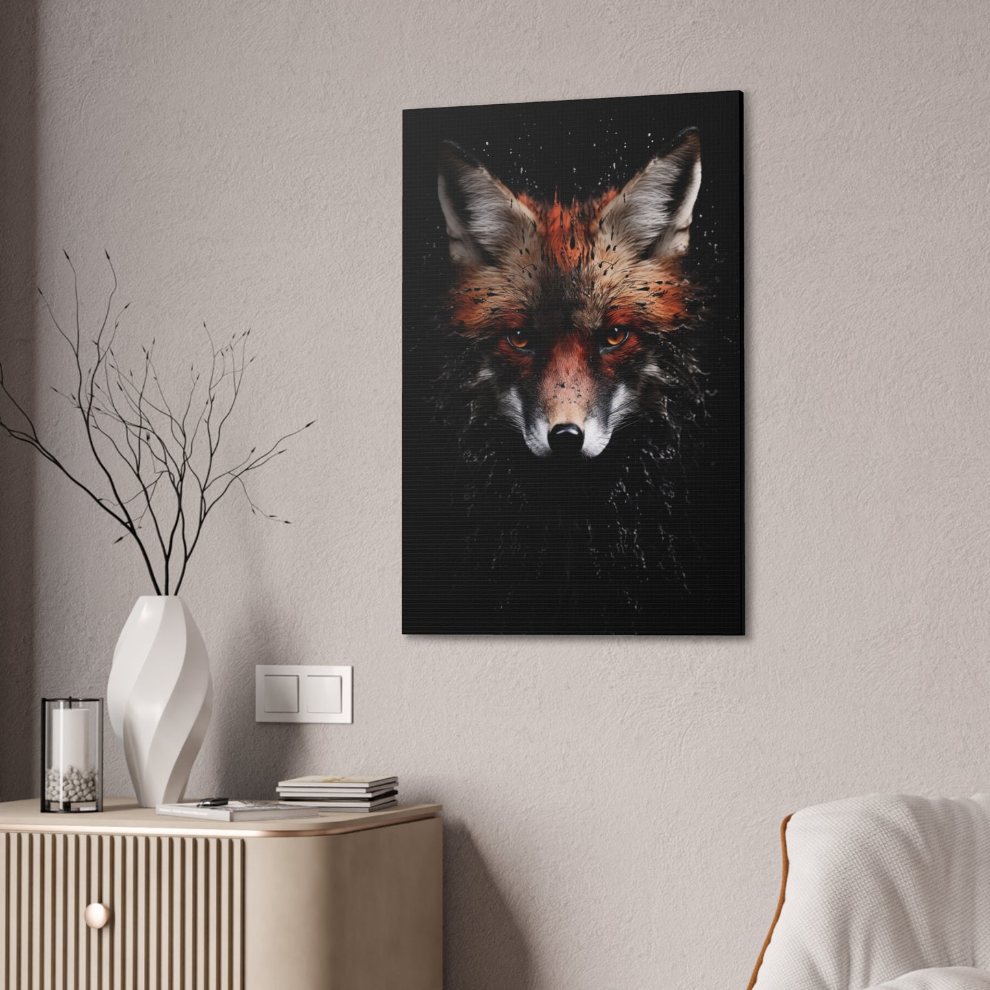 "Fox Burst" Canvas Stretched, 0.75" - Print