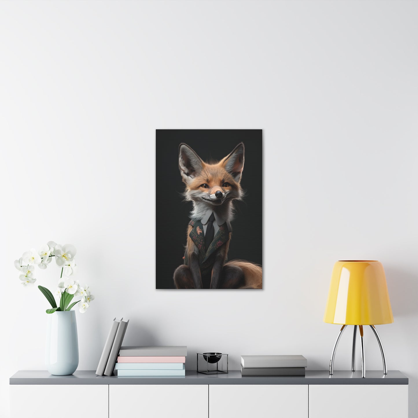 "Mr Sleek Fox" Canvas Stretched, 0.75" - Print