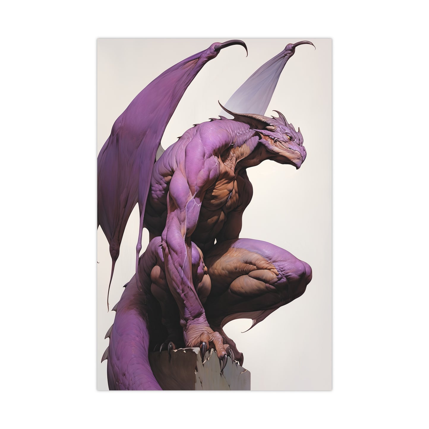 "Zephyrion The Violet Winged Draconian" Poster - Print