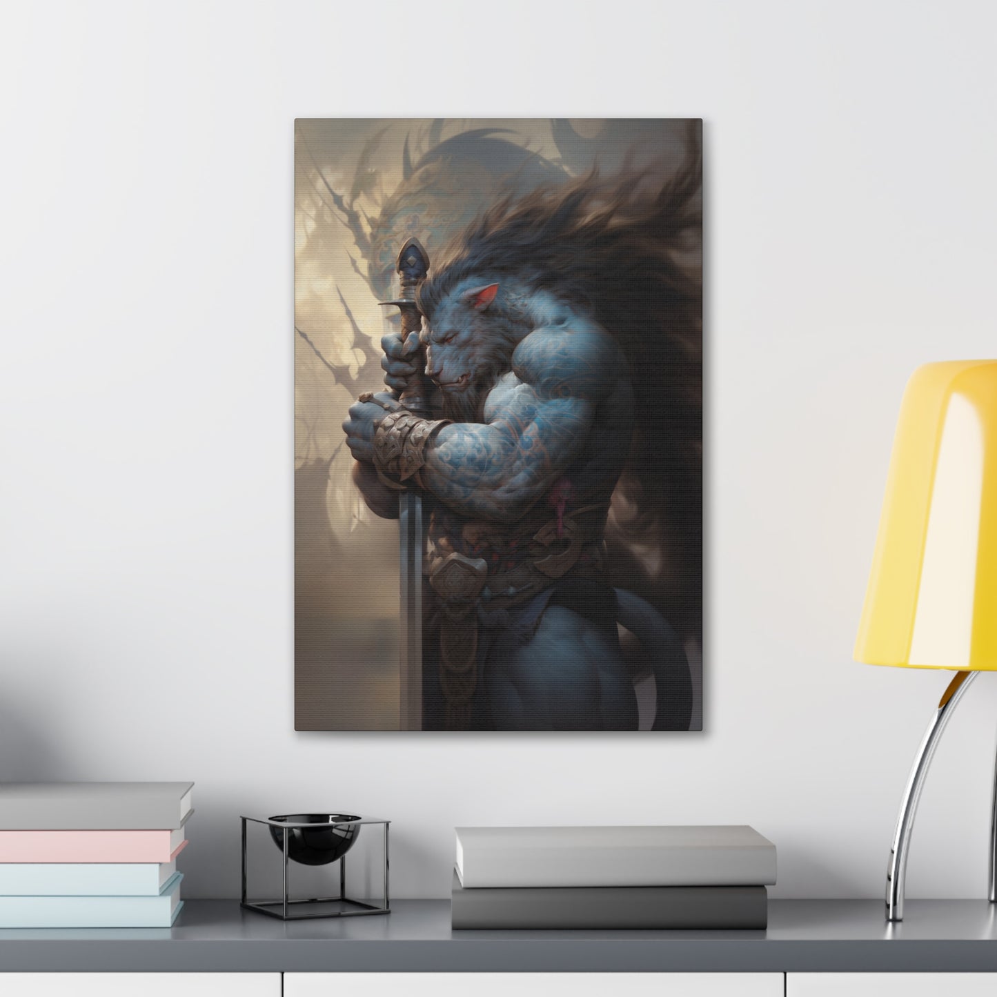 "Werewolf Warrior" Canvas Stretched, 0.75" - Print