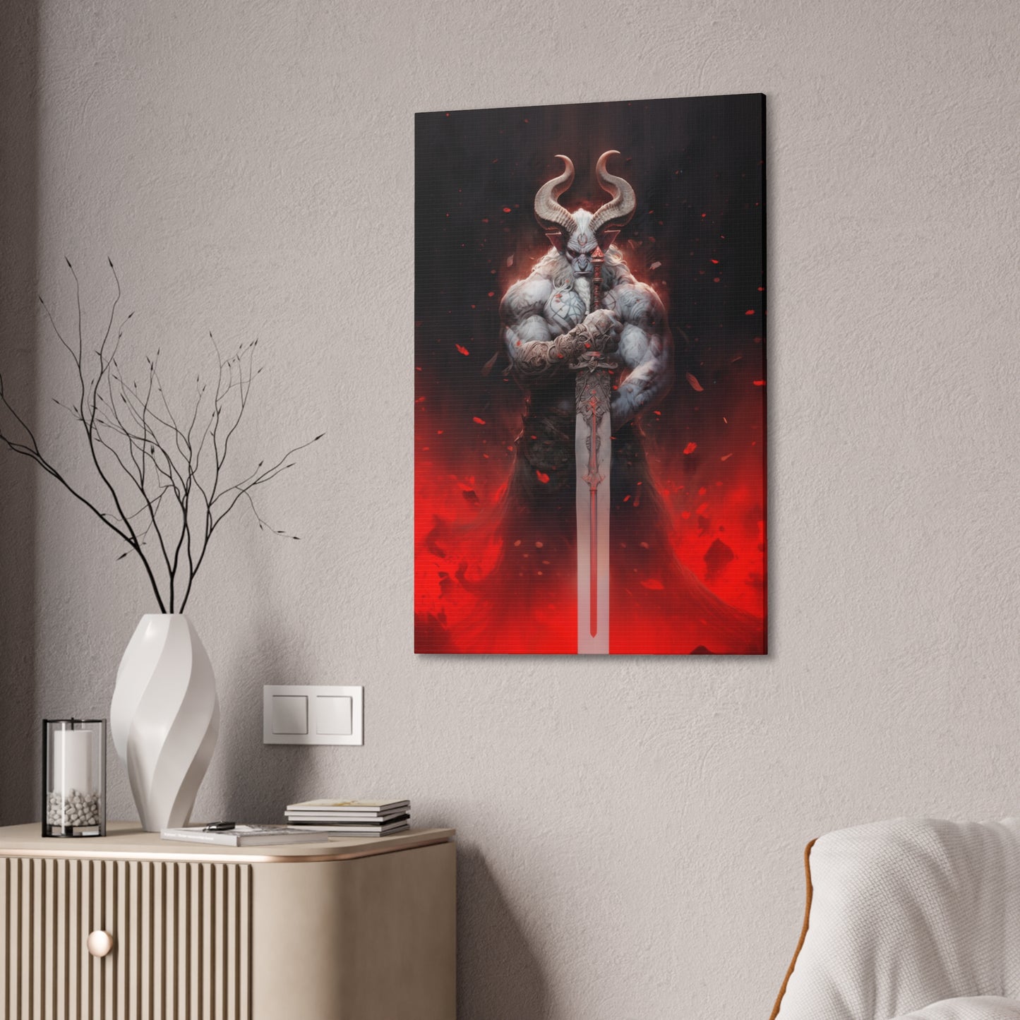 "Hellforge Minotaur" Canvas Stretched, 0.75" - Print