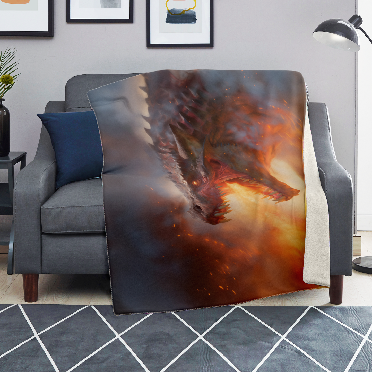 I Am Fire Premium Microfleece Blanket