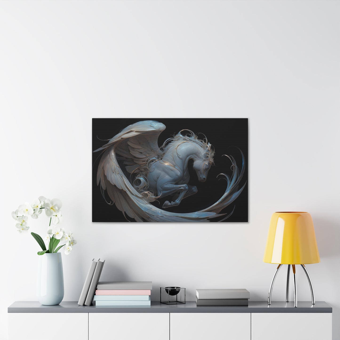 "Silk Pegasus"  Canvas Stretched, 0.75" - Print