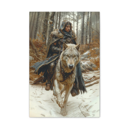 "Wolf Rider" Canvas Stretched, 0.75" - Print