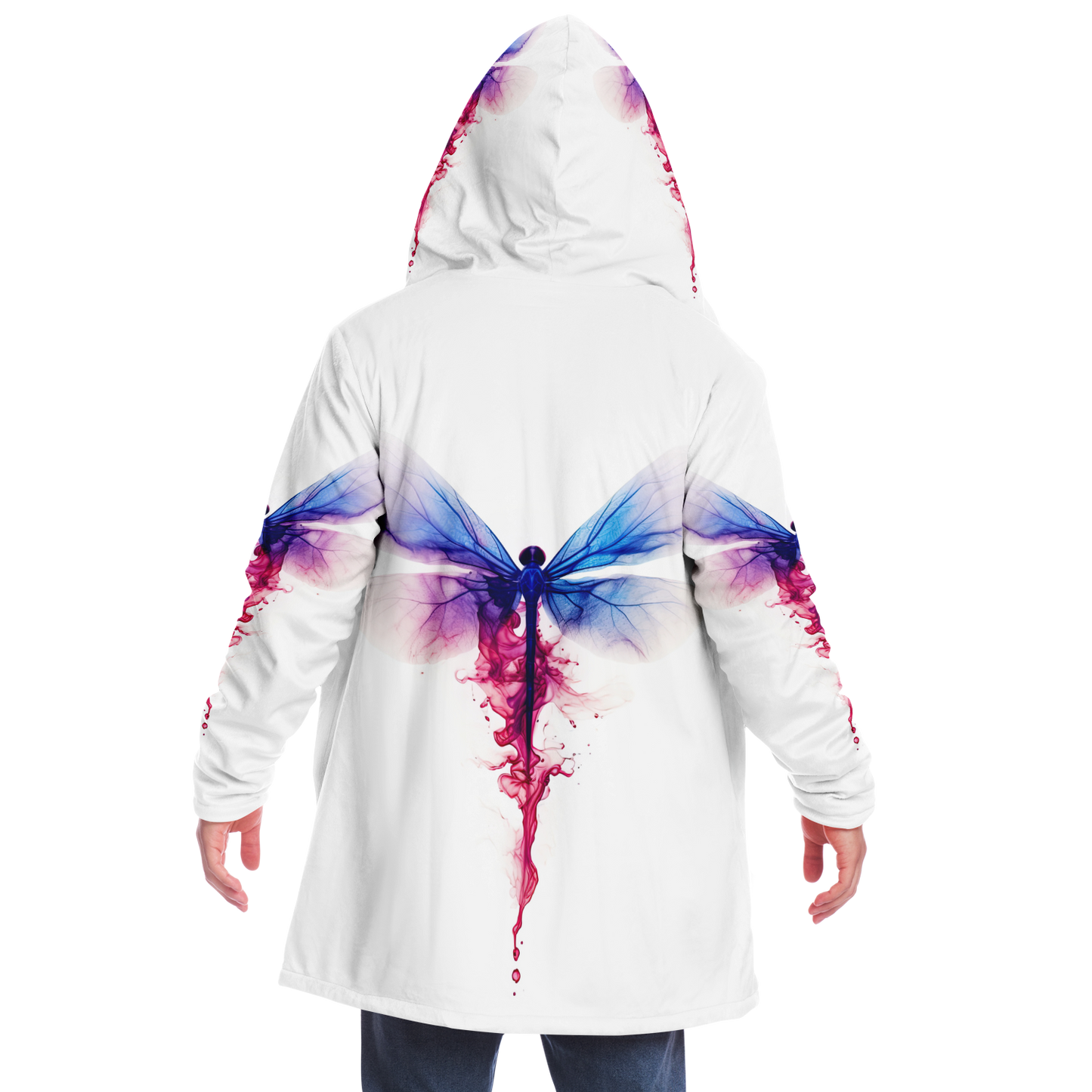 Inkblot Dragonfly Microfleece Cloak