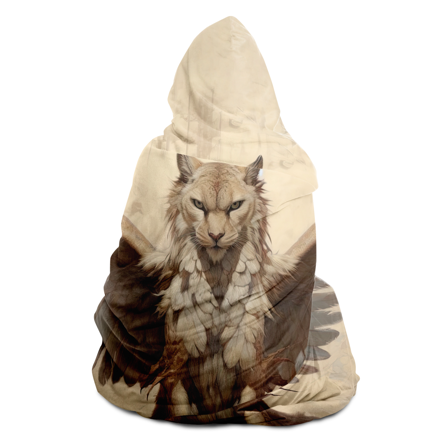 Winged Wildcat Hooded Blanket