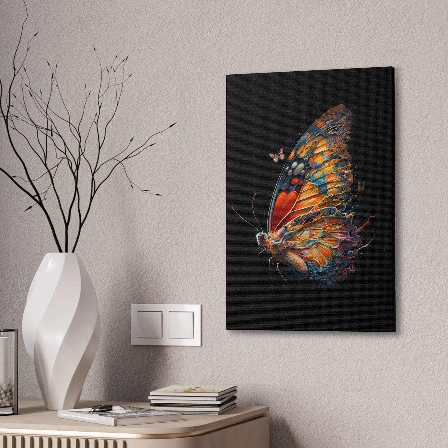 "Liquid Mirage Butterfly" Canvas Stretched, 0.75" - Print