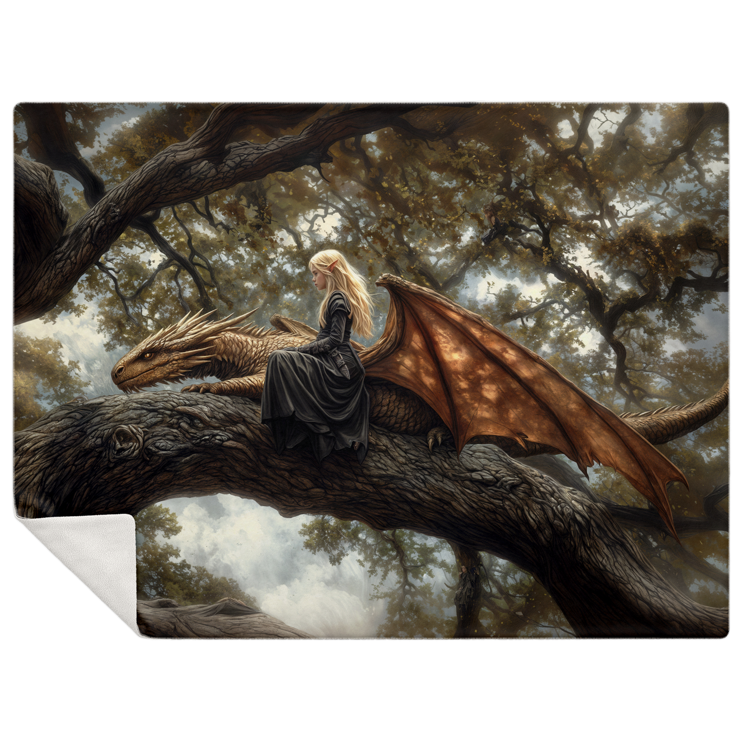 Rest Between Realms Premium Microfleece Blanket