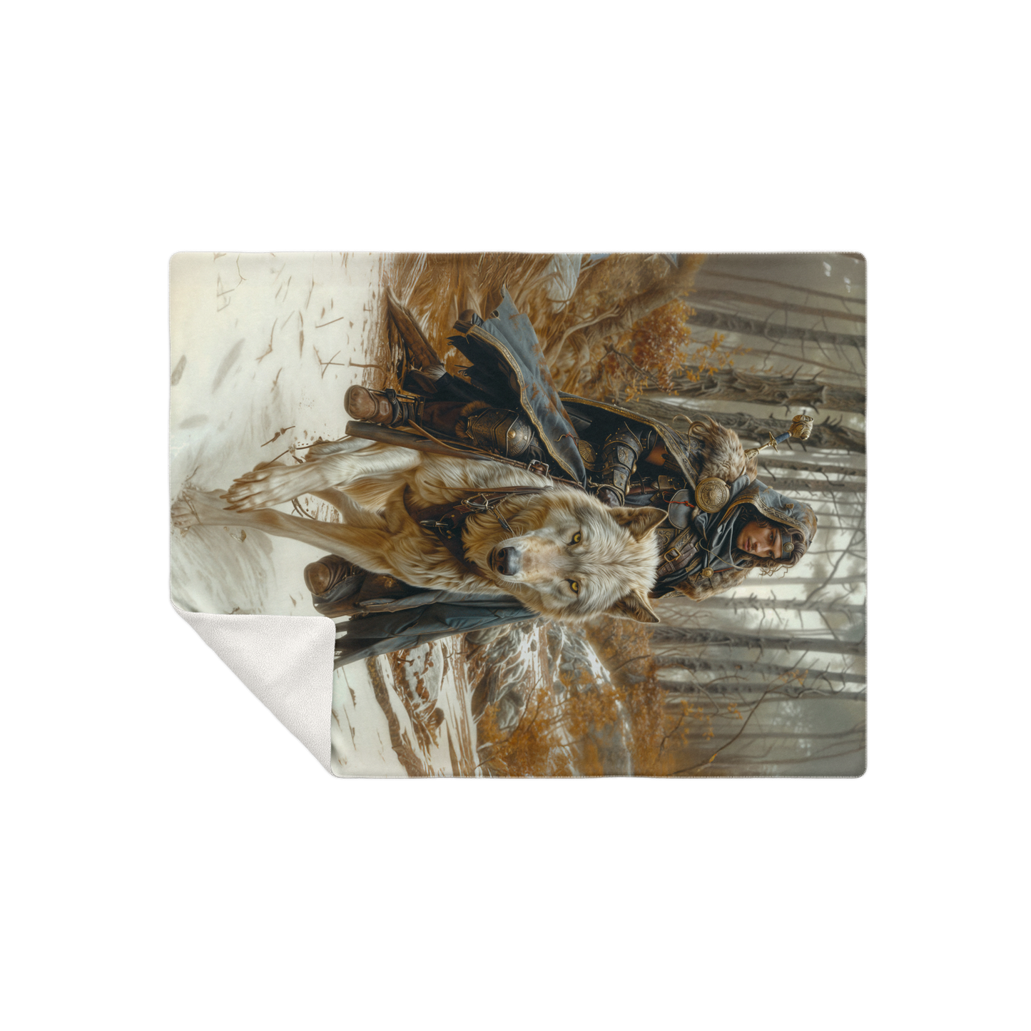 Wolf Rider Premium Microfleece Blanket