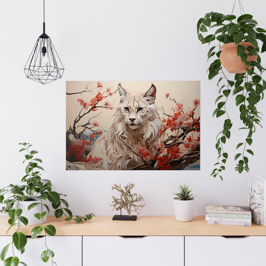 "Scarlet Whiskers Lynx" Poster - Print