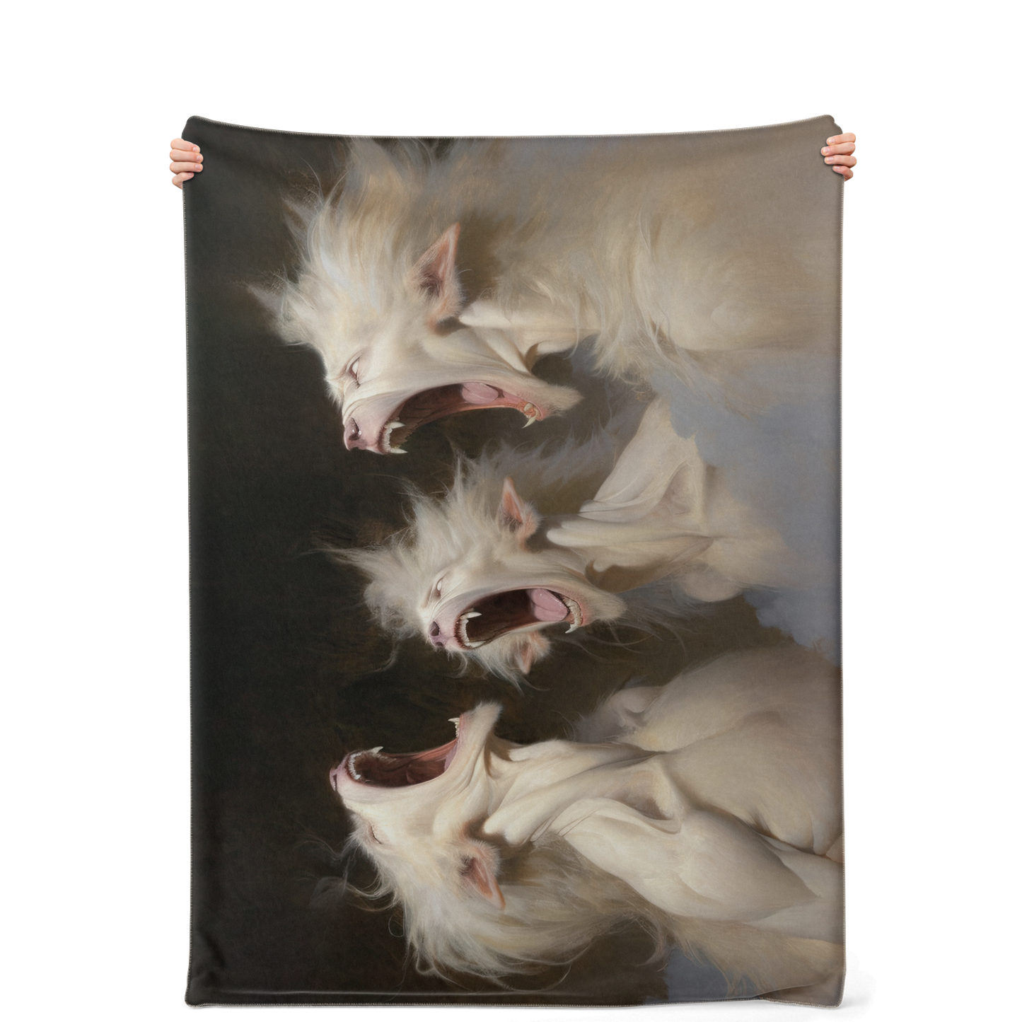 Albino Werewolf Chorus Premium Microfleece Blanket