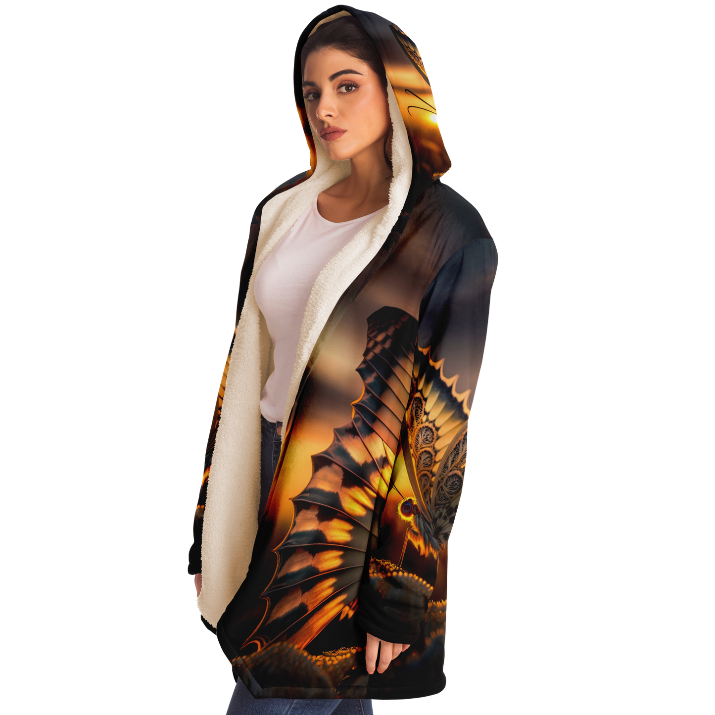 Twilight Butterfly Microfleece Cloak