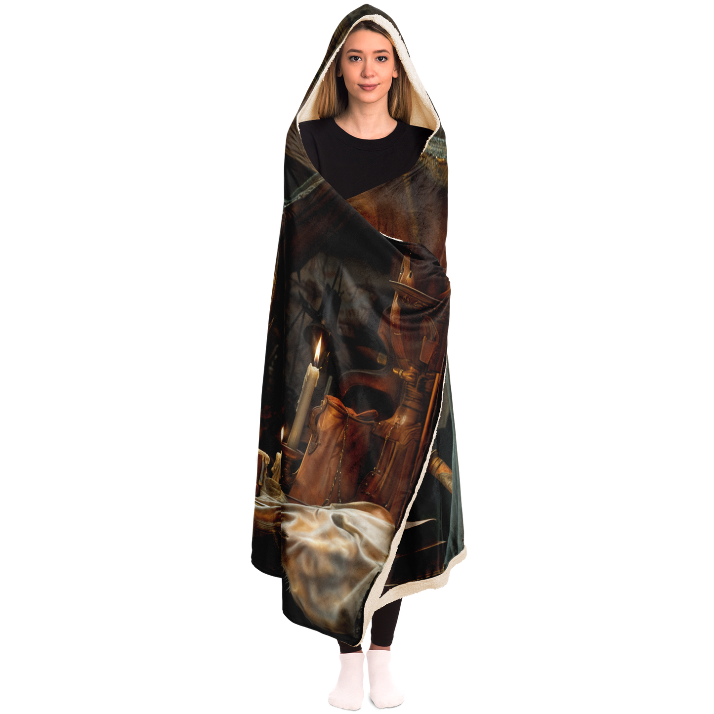 Candlelit Companions Hooded Blanket