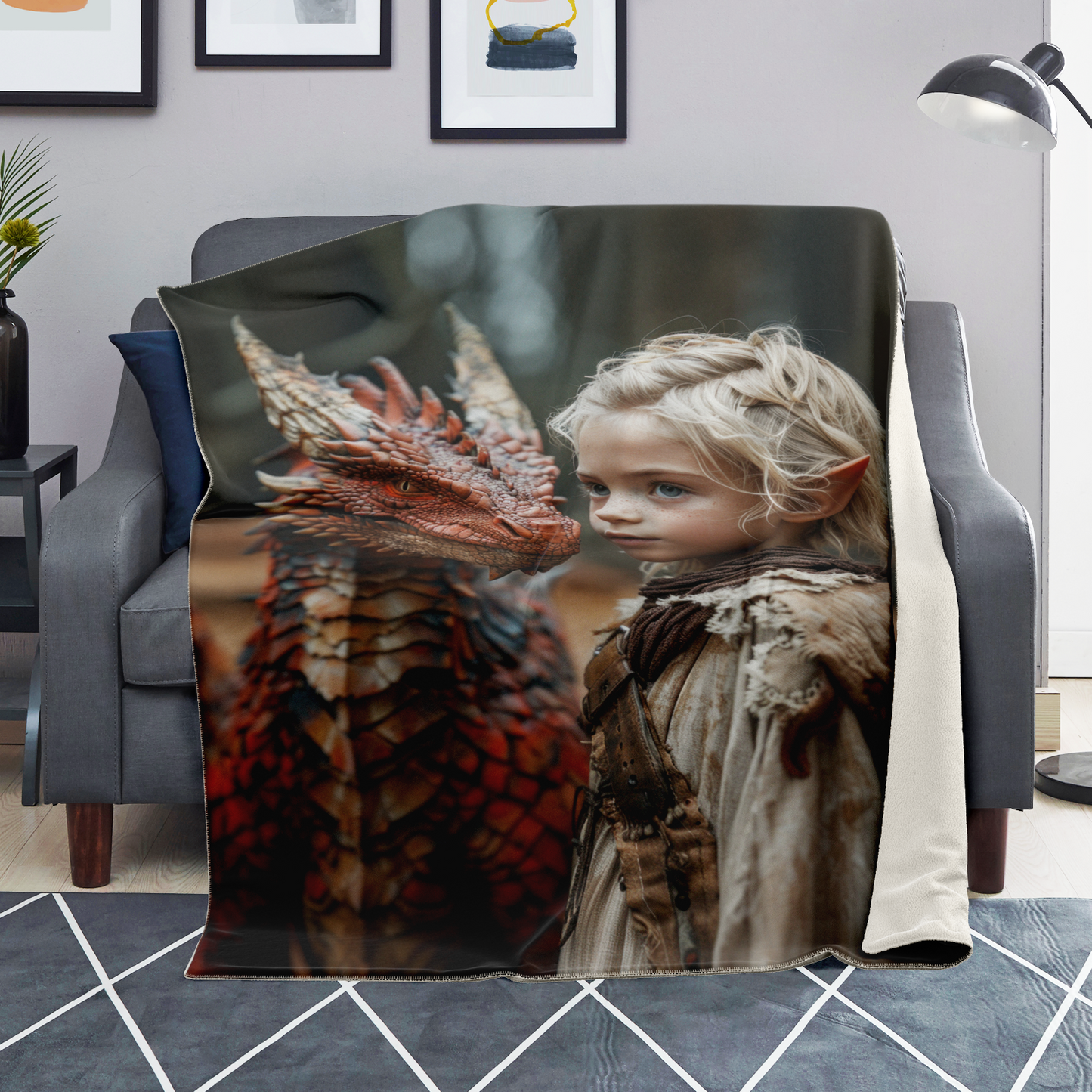 Premium Microfleece Dragon Rider In Training Blanket