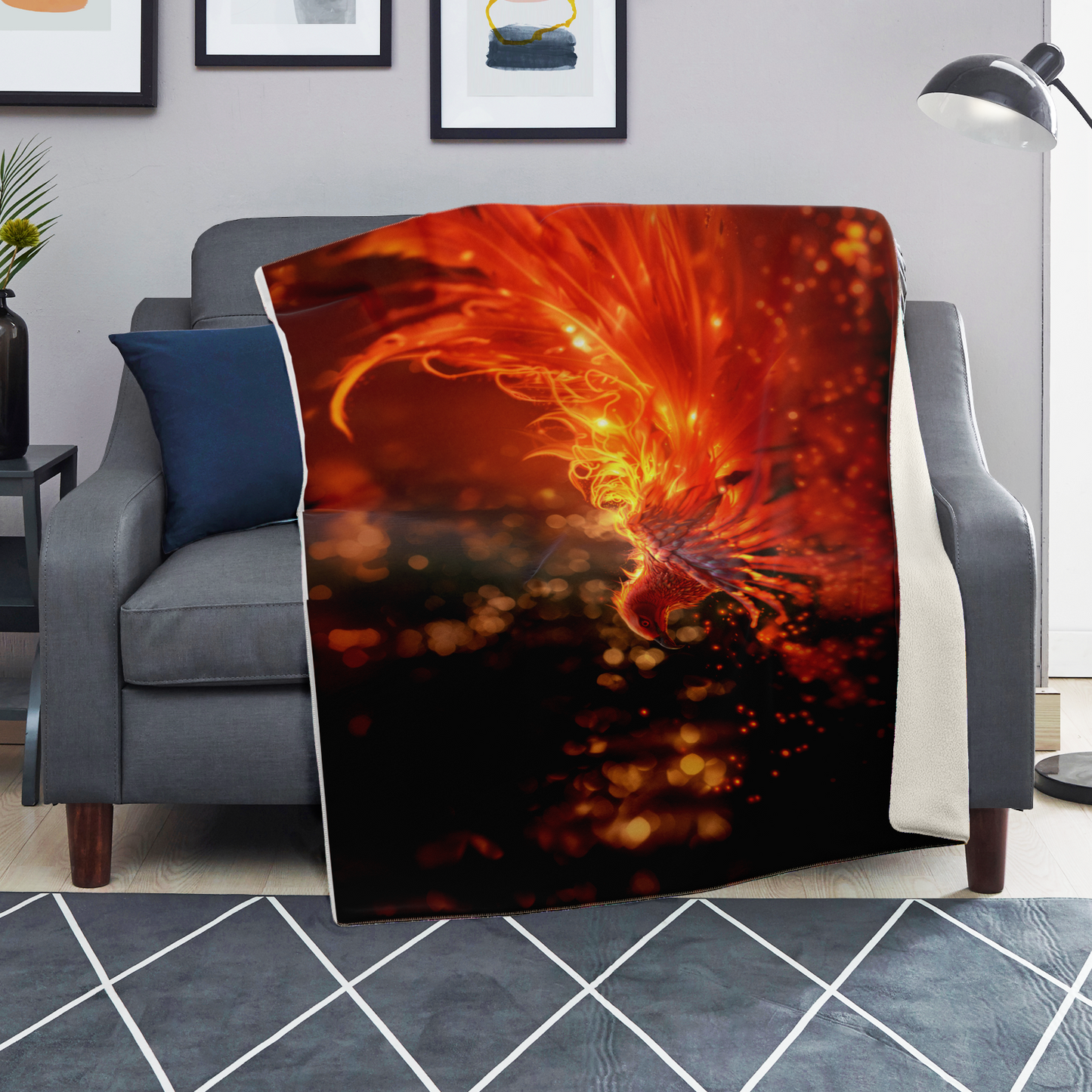 Blazing Grace Phoenix Premium Microfleece Blanket