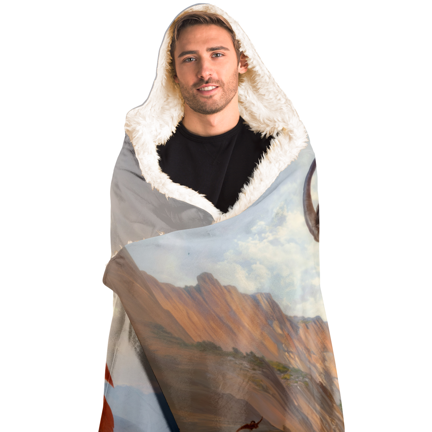 Wings of the Forgotten Dawn Hooded Blanket