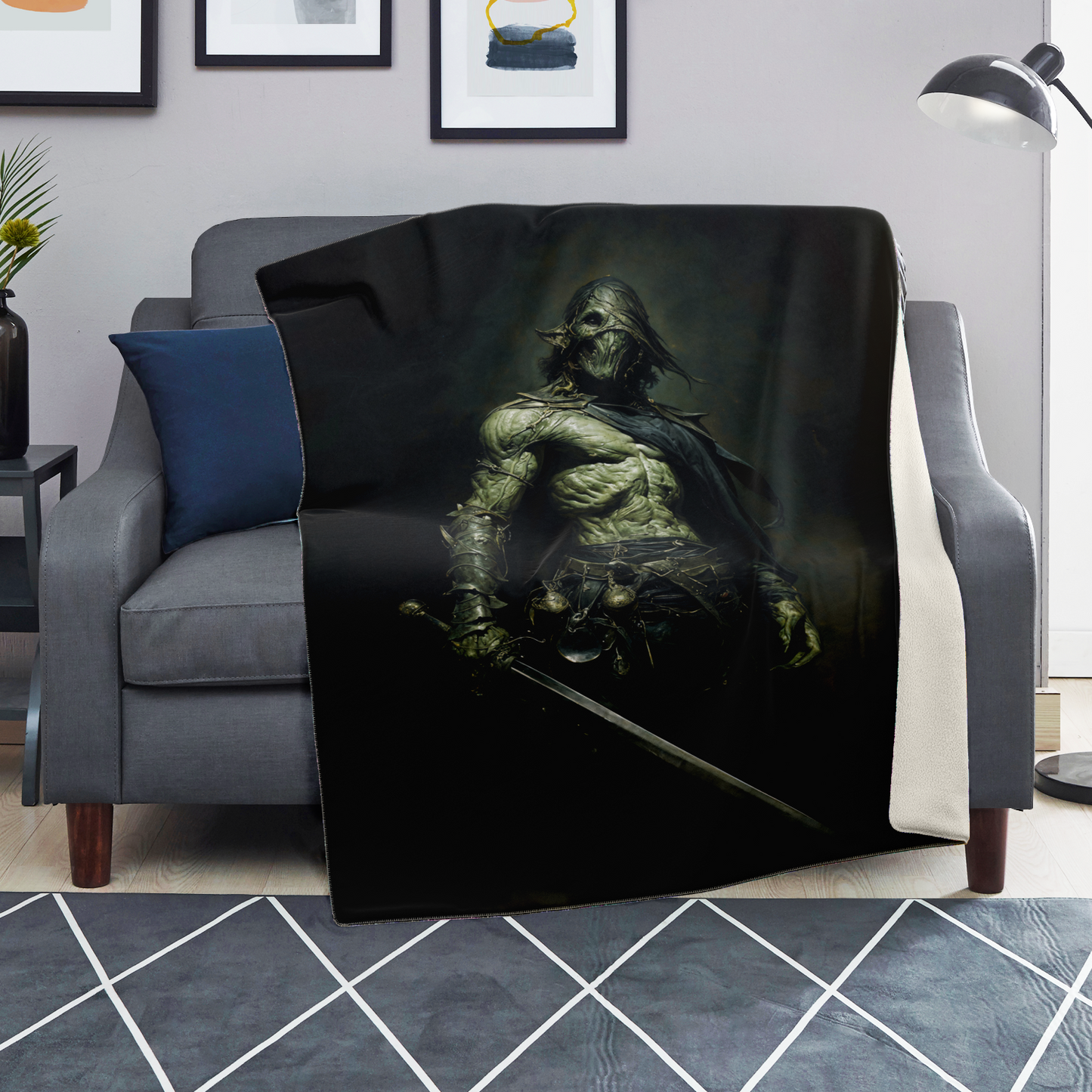 Dark Elf (The Damned) Premium Microfleece Blanket