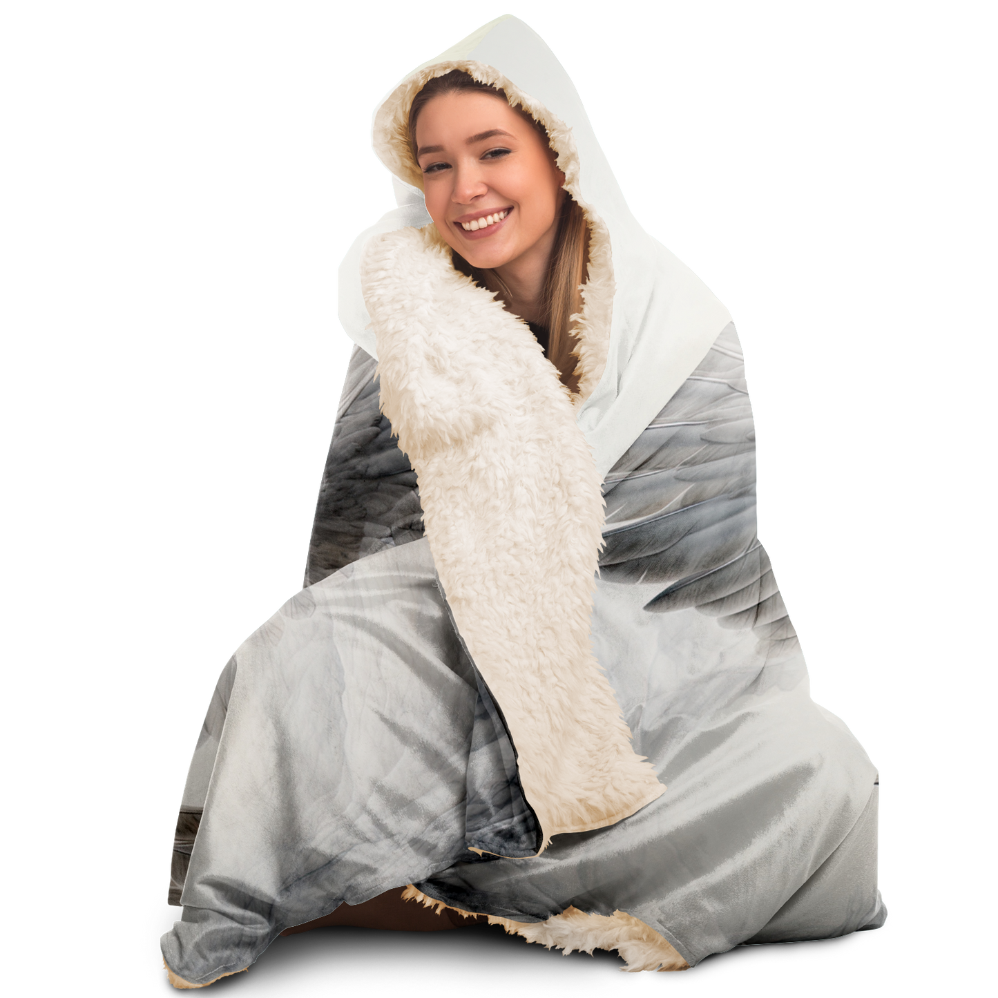 Snowdrift Owl Hooded Blanket