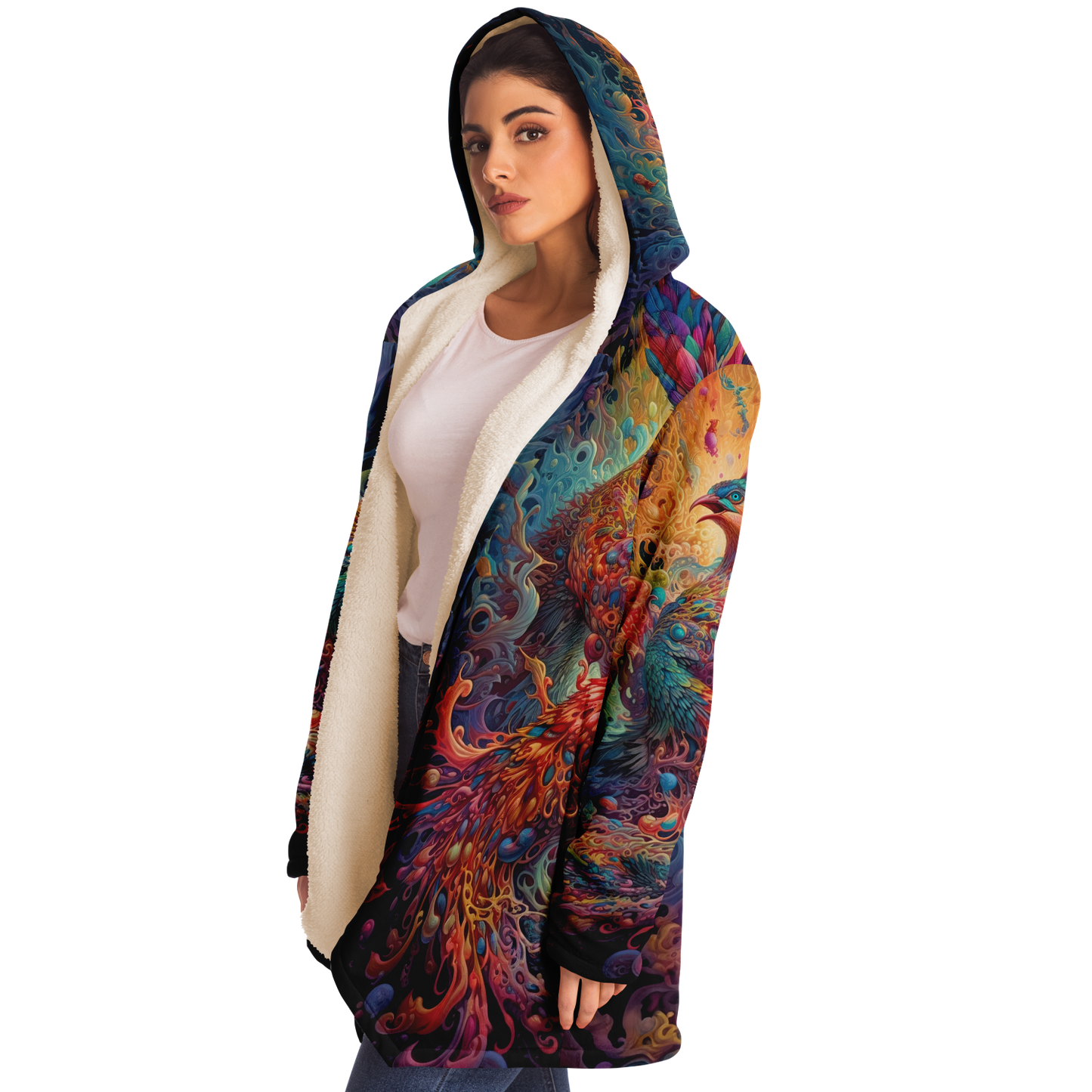 Liquid Light Phoenix Microfleece Cloak