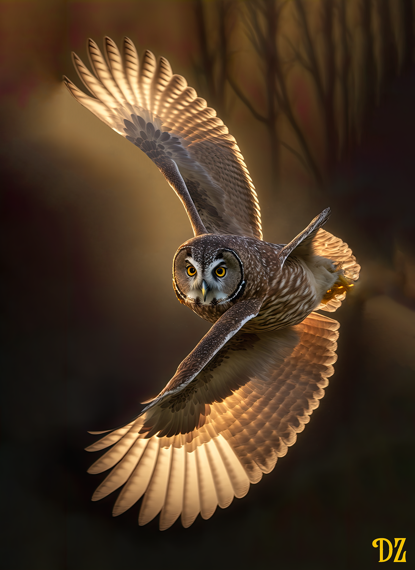 Aerial Twister Owl - Digital Download