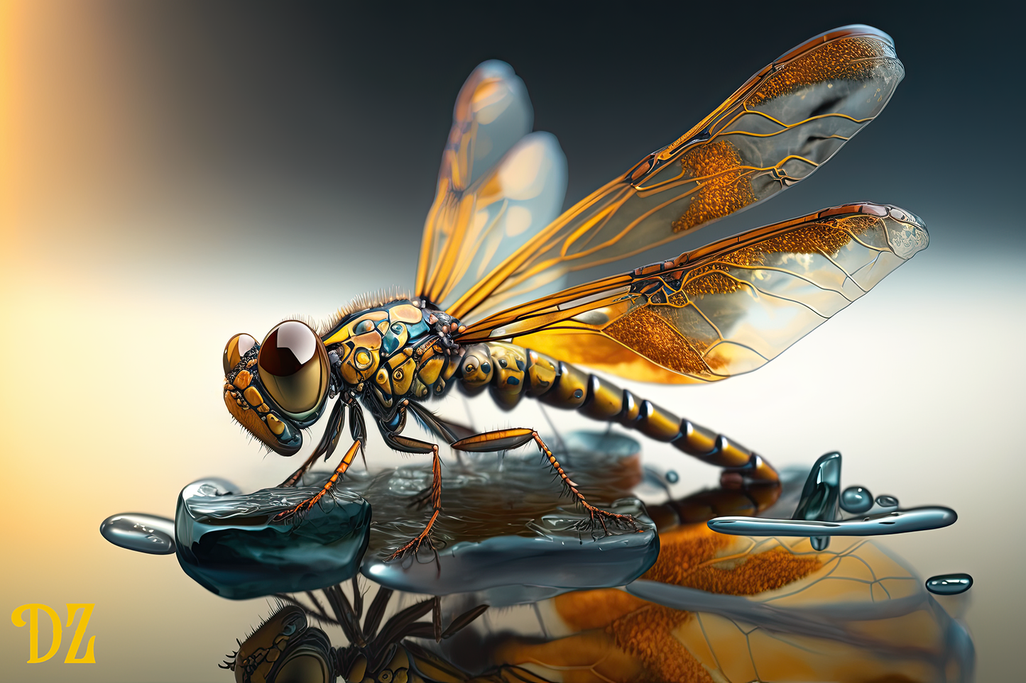 Amber Dragonfly - Digital Download