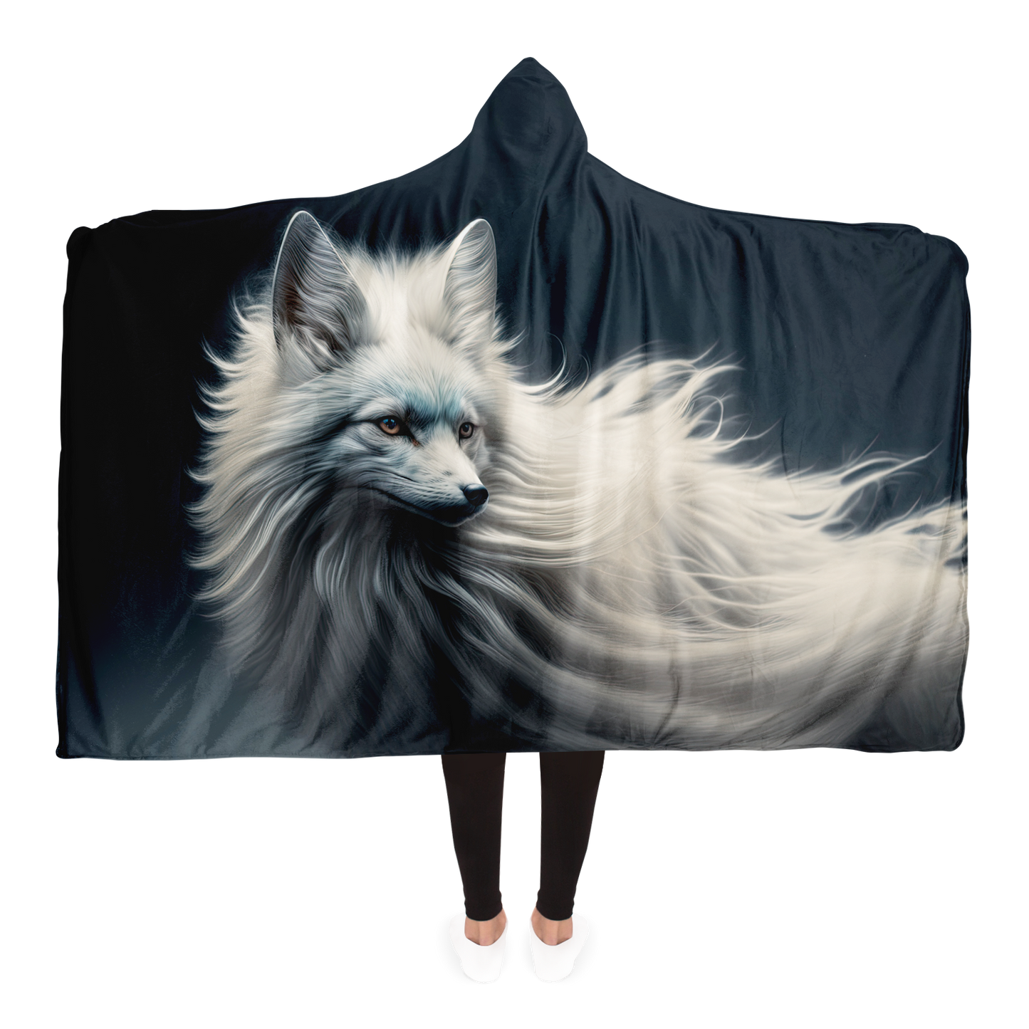 Winter Wisp Fox Hooded Blanket