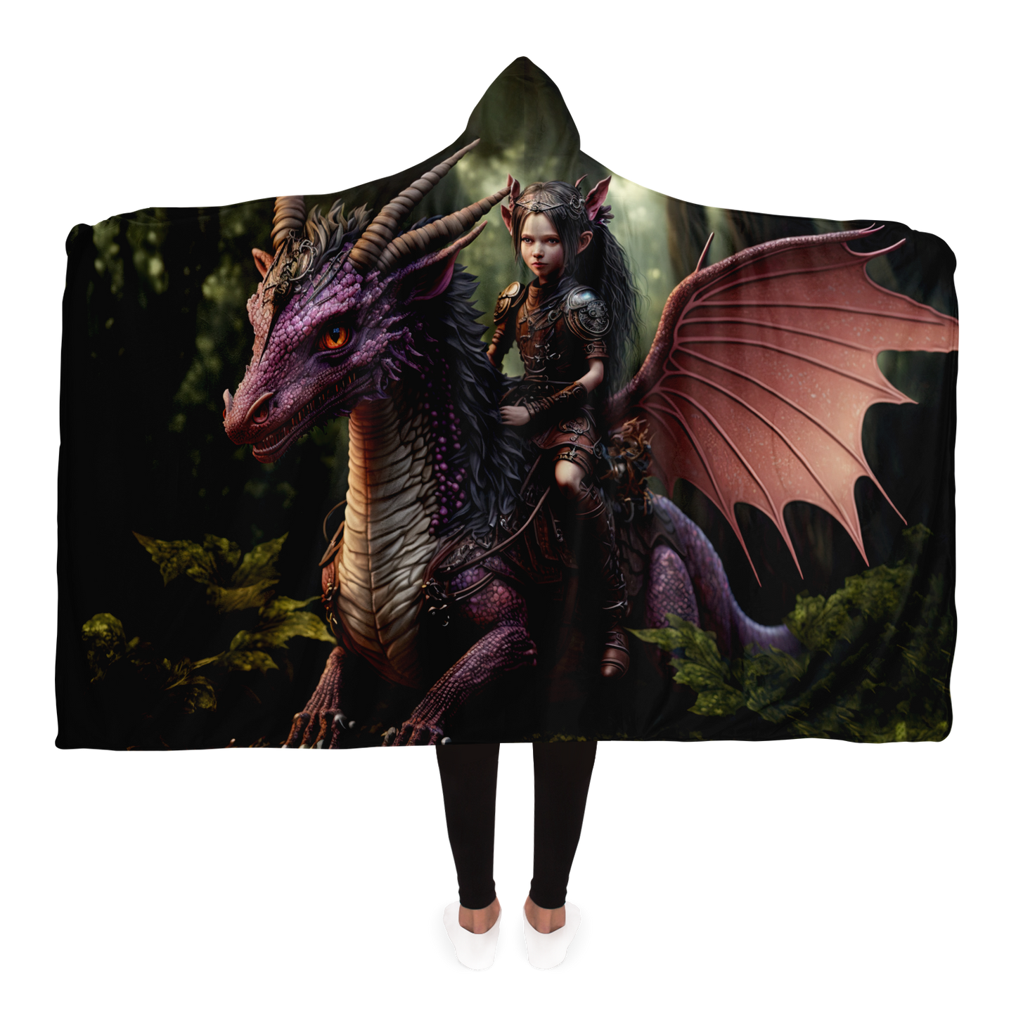 Dragon Fairy Scout  Hooded Blanket