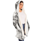 Wolf Sketch Microfleece Cloak