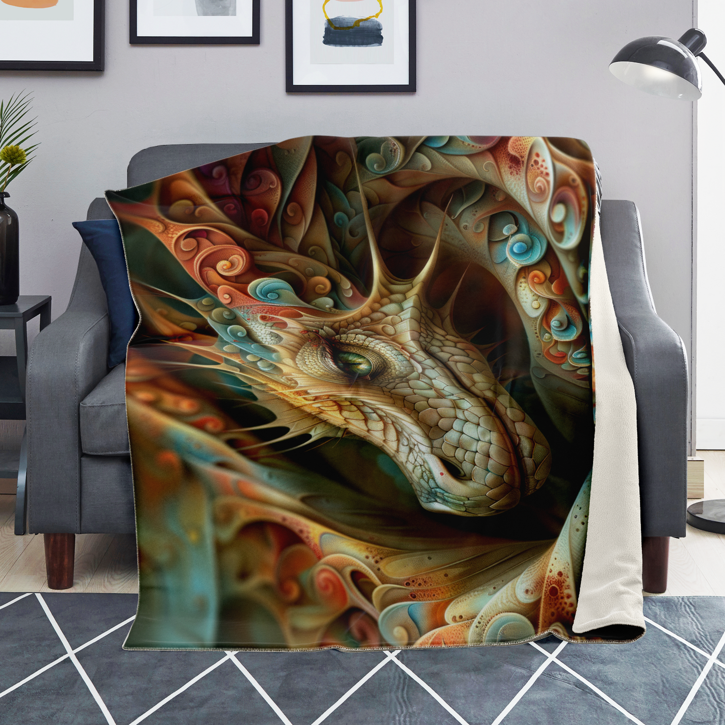 Premium Microfleece Spiralwyrm Blanket