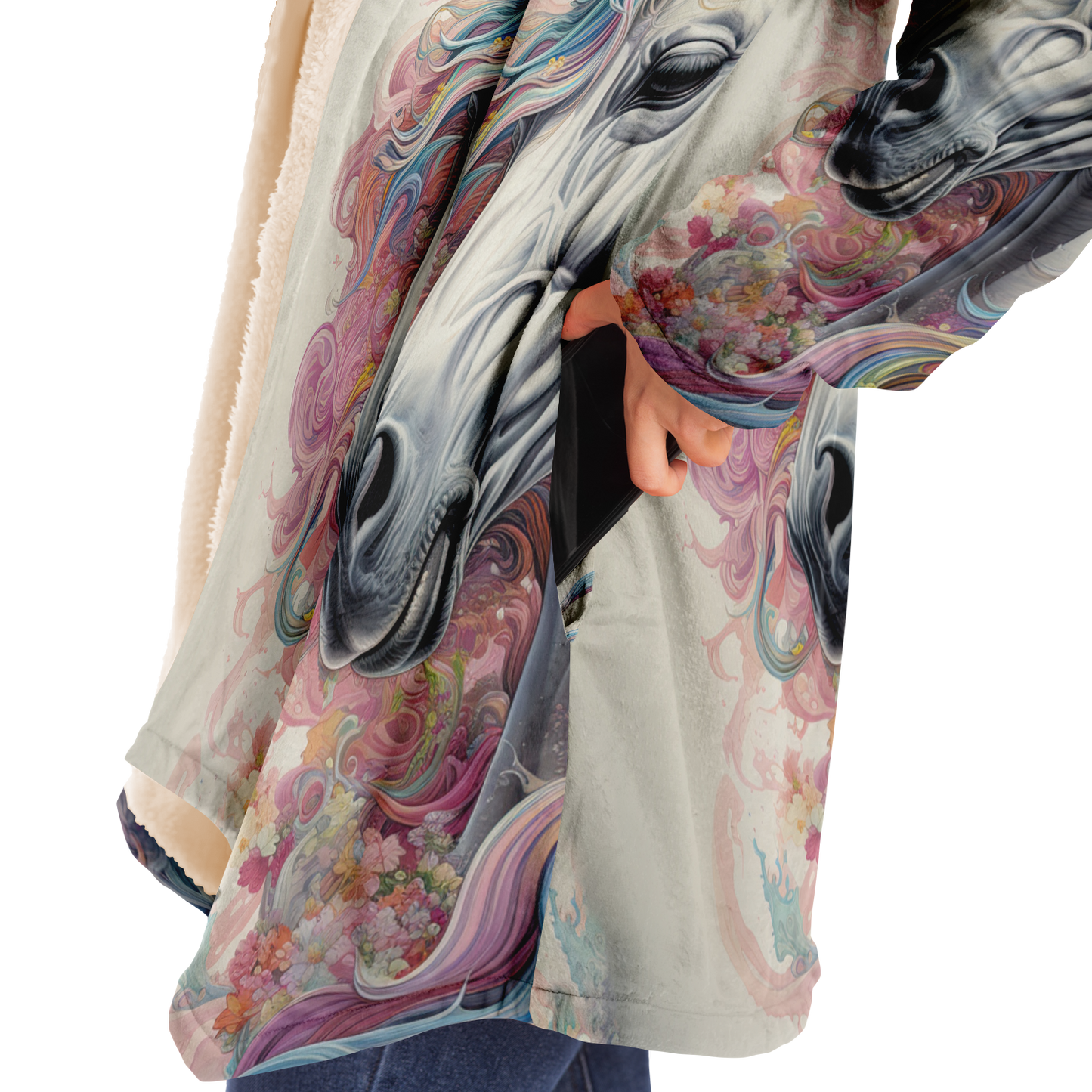 Fluro Unicorn Microfleece Cloak