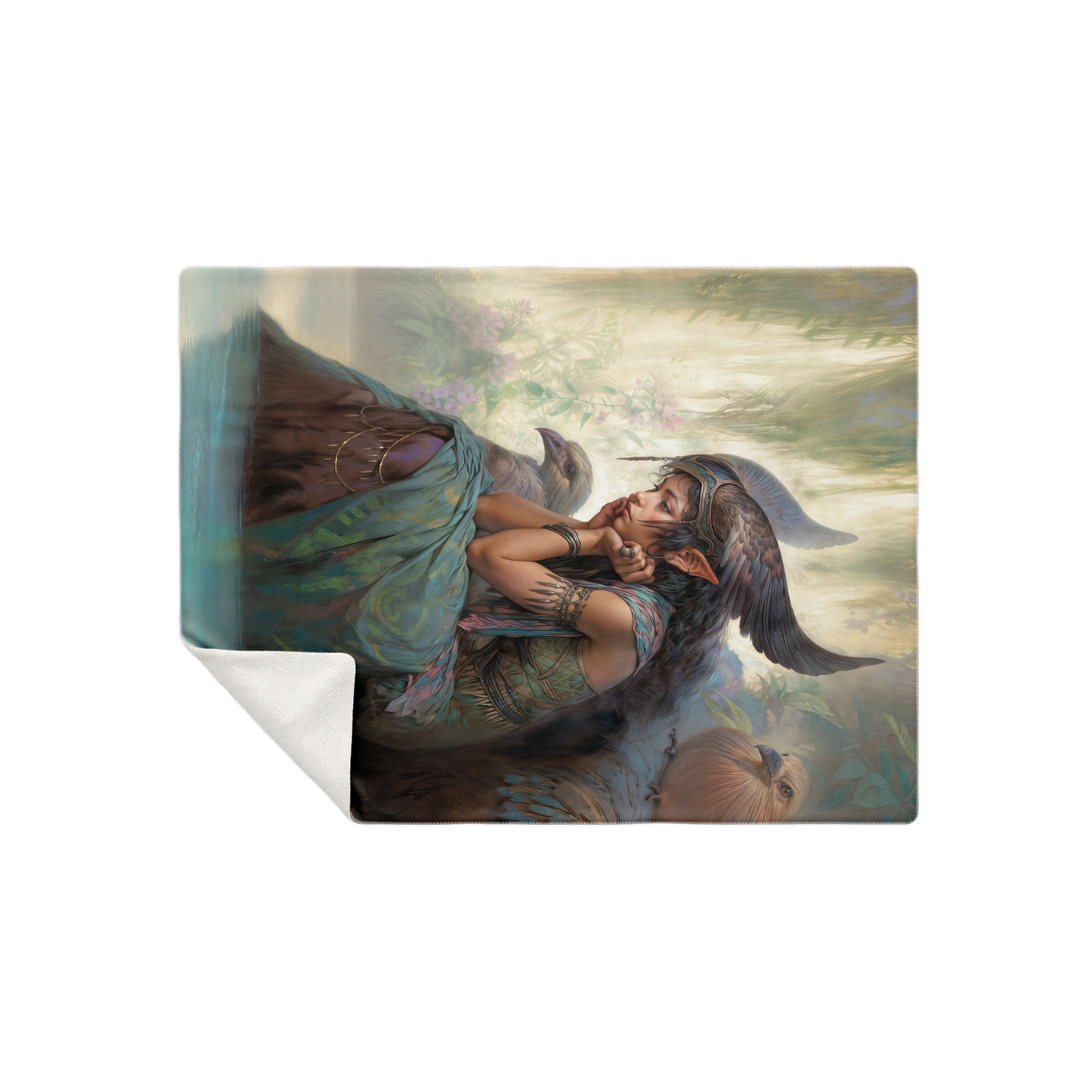 Wings of the Weeping Willow Premium Microfleece Blanket