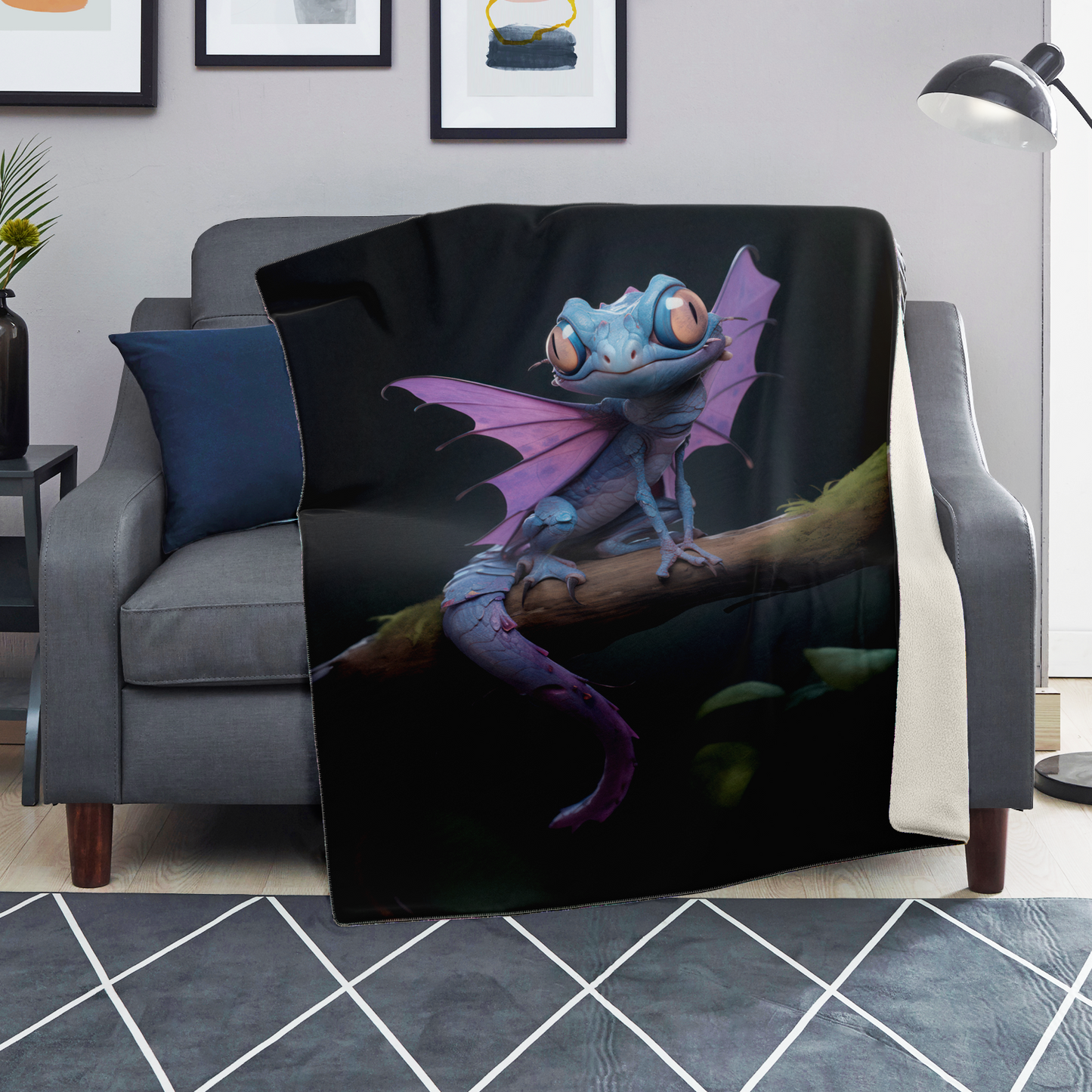 Premium Microfleece Pixie Dragonfly Blanket