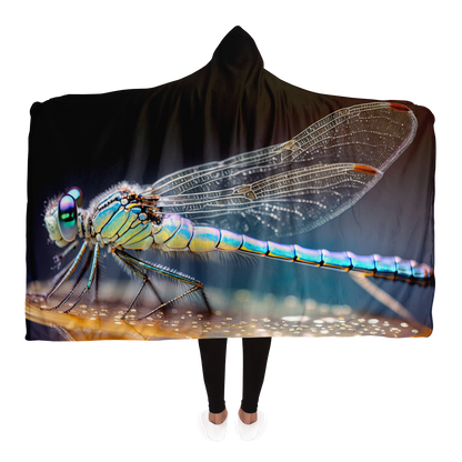 Opal Dragonfly Hooded Blanket